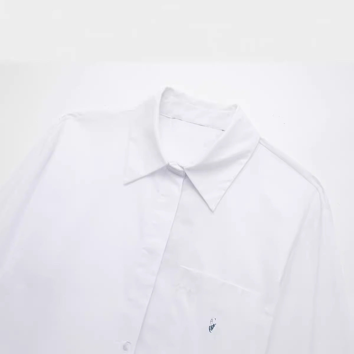 European And American Style Waistband Lapel Windbreaker Fabric Short Shirt