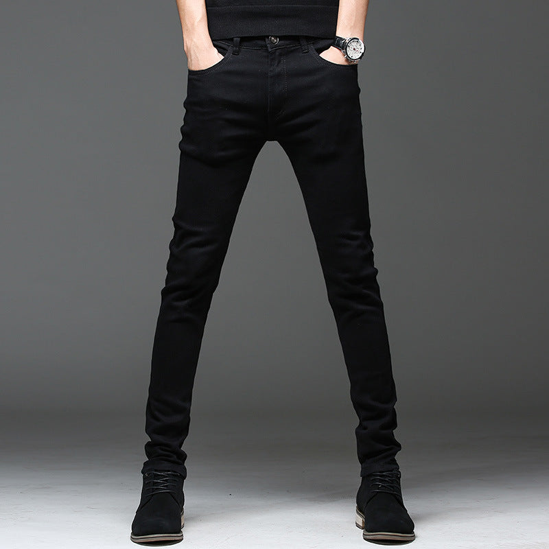Men&#039;s Jeans Summer Men&#039;s Black Trend Casual Stretch Summer Thin Section Pencil Pants Trousers