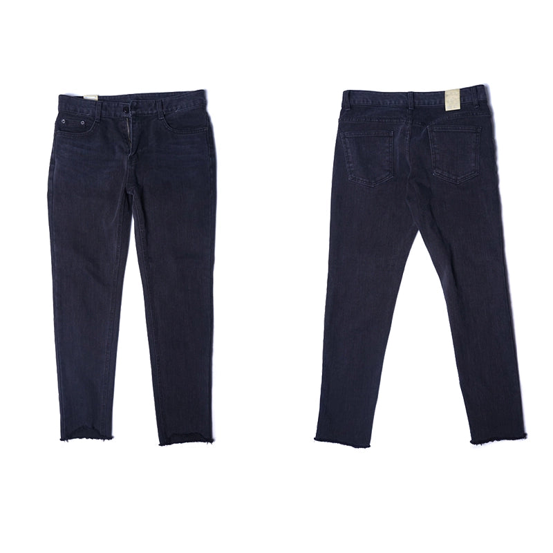 Jeans Men&#039;s Trendy Brand Slim Feet Trendy Nine-point Pants Straight Hole Casual Pants 2022 Spring Men&#039;s Pants