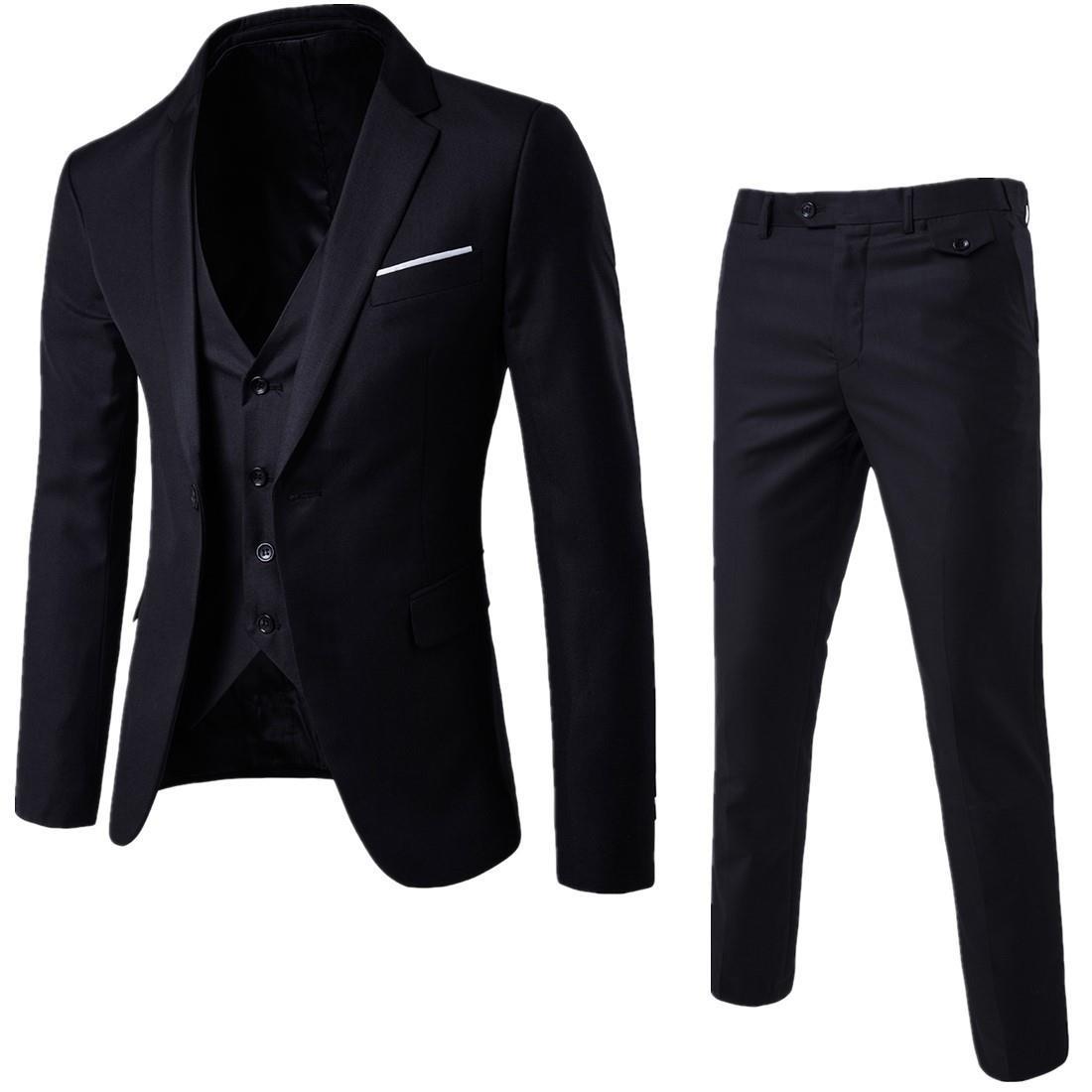 2023 Foreign Trade Four Seasons Men&#039;s Business Casual Suit Three-piece Groom Best Man Men&#039;s Wedding Suit