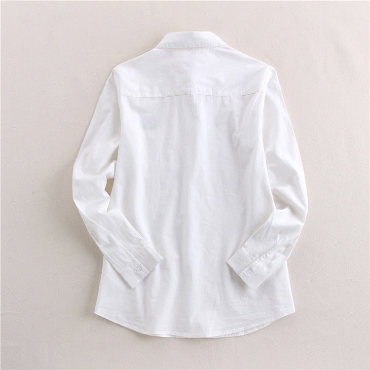 Simple Sweet Pocket Coati Shirt Preppy Style