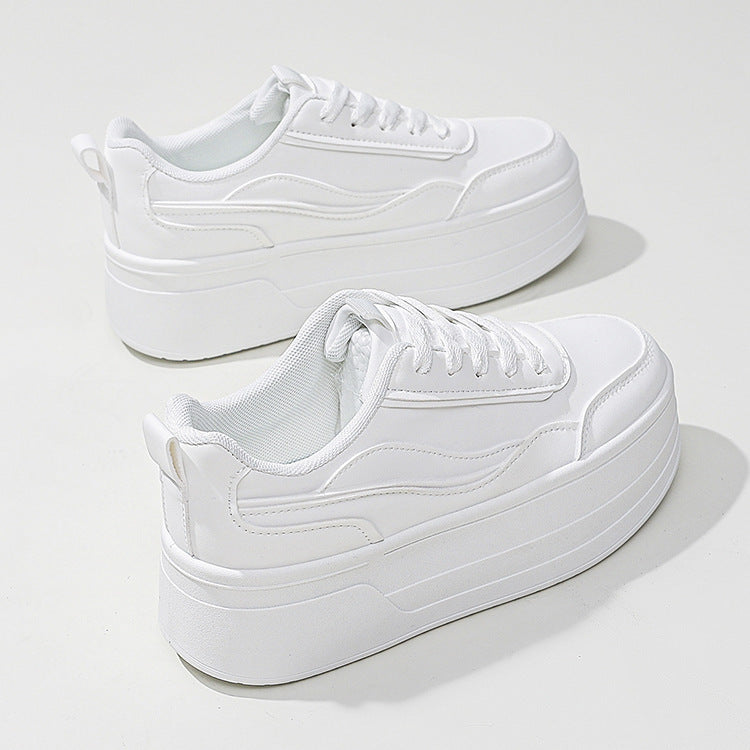 Japanese And Korean Platform Sports White Shoes Heightened Sneakers Casual Women's
