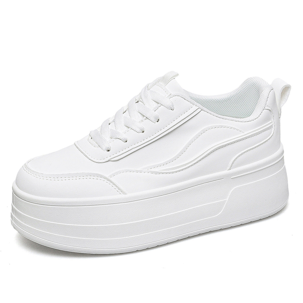 Japanese And Korean Platform Sports White Shoes Heightened Sneakers Casual Women's